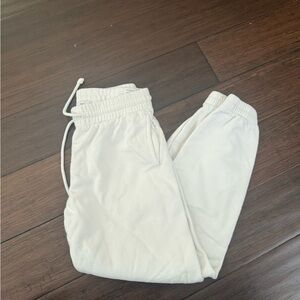 TNA White Jogger Sweatpants